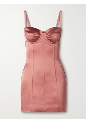 Dolce & Gabbana - Satin Mini Dress - Pink - IT36,IT38,IT40,IT42,IT44,IT46,IT48