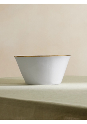 Astier De Villatte - Crésus Large Gold-plated Ceramic Salad Bowl - White - One size