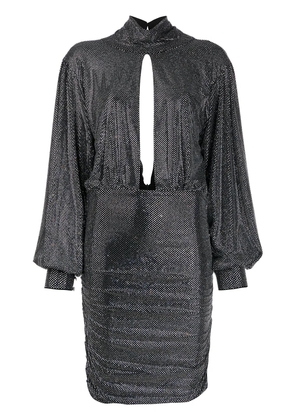 Philipp Plein encrusted rhinestone jersey dress - Silver