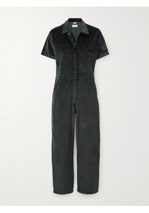 Rivet Utility - Worker Cotton-blend Corduroy Jumpsuit - Gray - x small,small,medium,large,x large