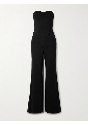 Rivet Utility - Dynamite Strapless Cotton-blend Twill Jumpsuit - Black - x small,small,medium,large,x large