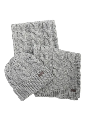Barbour cable-knit scarve set (set of two) - Grey
