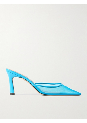 The Attico - Juno Leather-trimmed Mesh Pumps - Blue - IT36,IT36.5,IT37,IT37.5,IT38,IT38.5,IT39,IT39.5,IT40,IT40.5,IT41