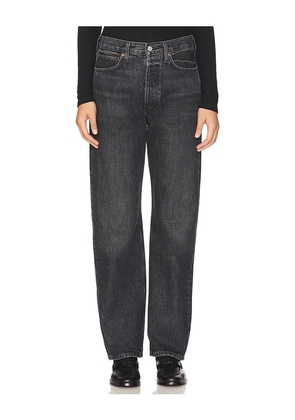 AGOLDE Kelly High Rise Relaxed Straight Jeans in Black. Size 23. Also in 24, 25, 26, 27, 31.