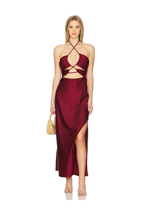 BOAMAR Dasha Long Dress in Burgundy. Size L. Also in XL, XS.