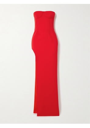 MÔNOT - Strapless Crepe Gown - Red - IT36,IT38,IT40,IT42,IT44