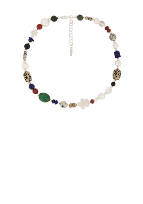 Eliou August Necklace in Red,Blue.
