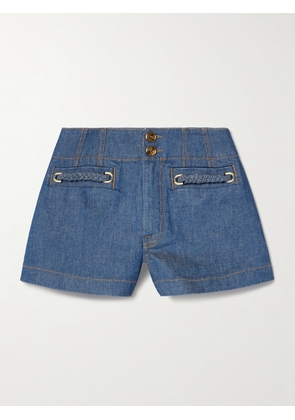 Zimmermann - Wylie Braided Denim Shorts - Blue - 00,0,1,2,3,4