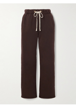 Les Tien - Dylano Cotton-jersey Straight-leg Track Pants - Brown - x small,small,medium,large,x large