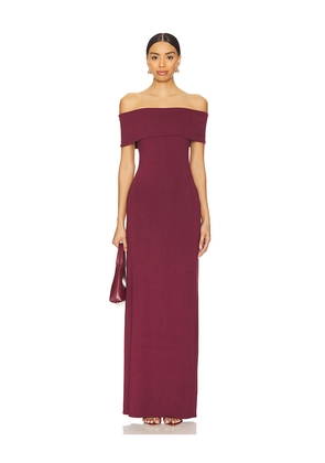 ALL THE WAYS Sienna Maxi Dress in Burgundy. Size L. Also in M, S, XS.