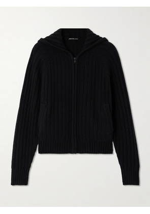 James Perse - Ribbed Recycled-cashmere Hoodie - Black - 1,2,3,4