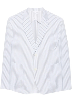 Thom Browne seersucker striped blazer - White