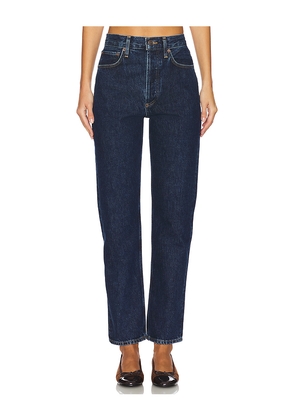 AGOLDE 90's Pinch Waist High Rise Straight Jeans in Denim-Dark. Size 23. Also in 24, 25, 26, 28, 29, 30, 31, 32, 33.