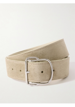 TOTEME - Swirl Suede Belt - Cream - 70,80,90