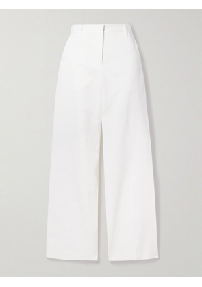 Matteau - Organic Cotton-blend Twill Straight-leg Pants - Off-white - 1,2,3,4,5