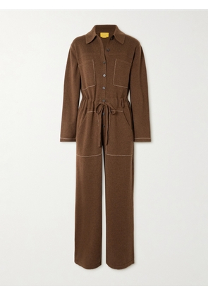 Guest In Residence - Everywear Cashmere Jumpsuit - Brown - x small,small,medium,large,x large
