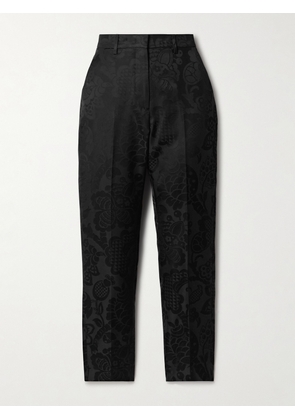 Etro - Cotton-blend Jacquard Tapered Pants - Black - IT36,IT38,IT40,IT42,IT44,IT46,IT48