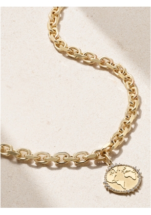 Sydney Evan - World Traveler 14-karat Gold Diamond Necklace - One size