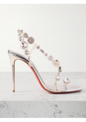 Christian Louboutin - Rosalie 100 Crystal-embellished Pvc Sandals - Silver - IT34,IT35,IT36,IT36.5,IT37,IT37.5,IT38,IT38.5,IT39,IT39.5,IT40,IT40.5,IT41,IT41.5,IT42