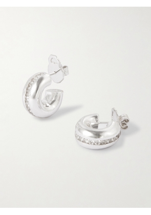 Pacharee - Prado Medium White Gold-plated Silver Crystal Earrings - One size