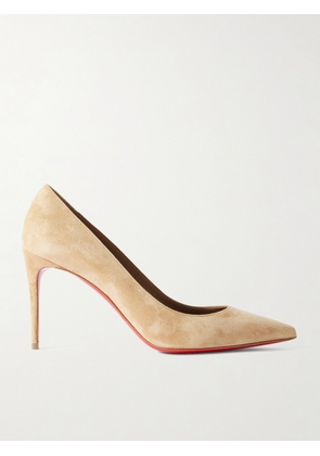 Christian Louboutin - Kate 85 Suede Point-toe Pumps - Neutrals - IT35,IT35.5,IT36,IT36.5,IT37,IT37.5,IT38,IT38.5,IT39,IT39.5,IT40,IT40.5,IT41,IT41.5,IT42