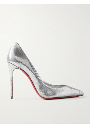 Christian Louboutin - Kate 100 Metallic Cracked-leather Pumps - Silver - IT34,IT35,IT35.5,IT36,IT36.5,IT37,IT37.5,IT38,IT38.5,IT39,IT39.5,IT40,IT40.5,IT41,IT41.5,IT42