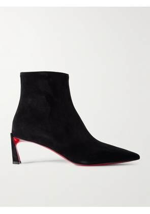 Christian Louboutin - Condora Booty 55 Suede Ankle Boots - Black - IT36,IT36.5,IT37,IT37.5,IT38,IT38.5,IT39,IT39.5,IT40,IT40.5,IT41,IT42