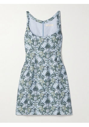 Faithfull - Sanne Floral-print Linen Mini Dress - Blue - x small,small,medium,large,x large,xx large