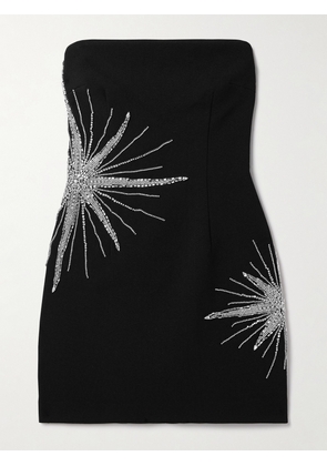 Rebecca Vallance - Estella Strapless Crystal-embellished Crepe Mini Dress - Black - UK 4,UK 6,UK 8,UK 10,UK 12,UK 14