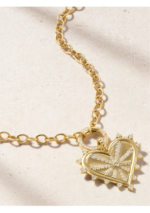 Marlo Laz - Small Spiked Pavé 14-karat Gold Diamond Necklace - One size