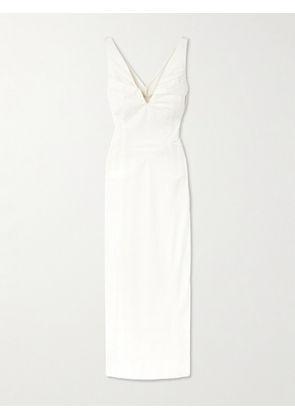 Faithfull - Desord Pleated Cotton-poplin Midi Dress - White - x small,small,medium,large,x large,xx large