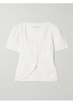 Faithfull - Emma Linen Shirt - White - x small,small,medium,large,x large,xx large