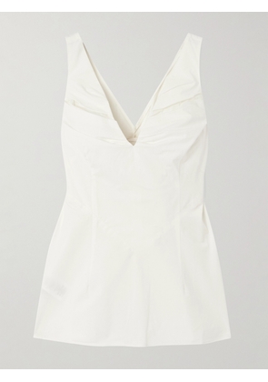 Faithfull - Gathered Cotton-poplin Tank - White - x small,small,medium,large,x large,xx large