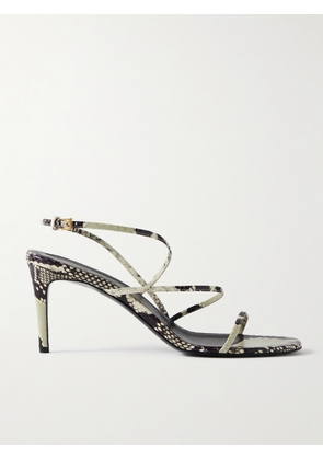 KHAITE - Loop Snake-effect Leather Sandals - Animal print - IT36,IT36.5,IT37,IT37.5,IT38,IT38.5,IT39,IT39.5,IT40,IT40.5,IT41
