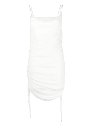 Dion Lee semi-sheer draped minidress - White