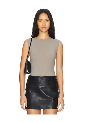 AGOLDE Aura Sleeveless Bodysuit in Taupe. Size L. Also in XL.