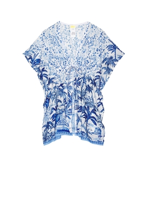 Agua Bendita Kids Luciana Tales Cover Up in Blue. Size 2. Also in 4, 6.