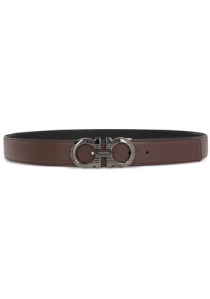 Ferragamo Gancini-buckle leather belt - Brown