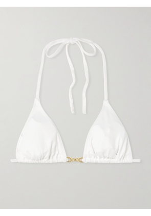Melissa Odabash - Monza Chain-embellished Triangle Bikini Top - White - UK 6,UK 8,UK 10,UK 12,UK 14,UK 16
