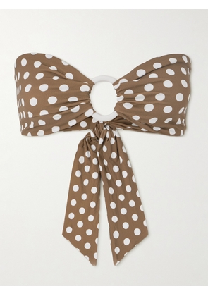 Marysia - Coronada Polka-dot Bikini Top - Brown - xx small,x small,small,medium,large,x large,xx large