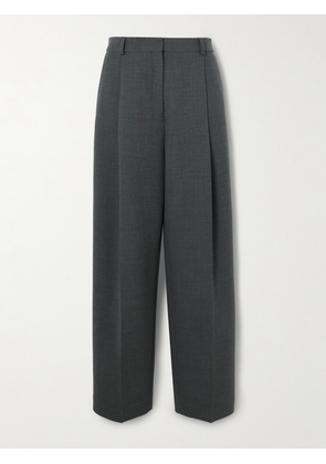 TOTEME - Pleated Recycled-twill Straight-leg Pants - Gray - DK32,DK34,DK36,DK38,DK40,DK42