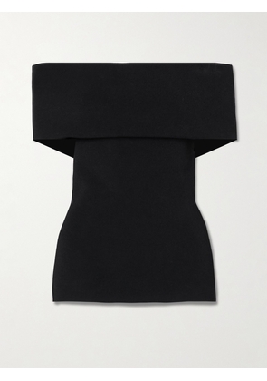 TOTEME - Off-the-shoulder Jersey Top - Black - xx small,x small,small,medium,large,x large