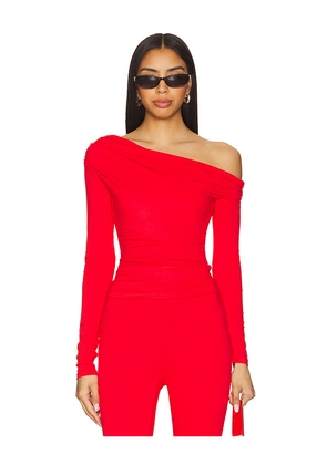 AFRM Bria Top in Red. Size 1X. Also in 2X, 3X, XS.