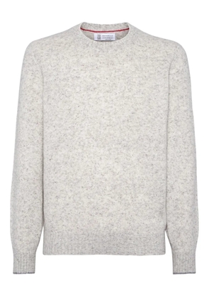 Brunello Cucinelli mélange-effect sweater - Grey