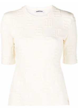 AMBUSH monogram-pattern T-shirt - Neutrals
