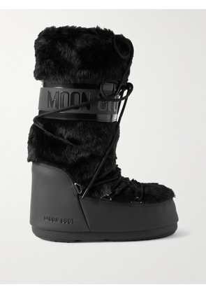 Moon Boot - Icon Faux Fur And Faux Leather Snow Boots - Black - EU 35/38,EU 39/41,EU 42/44