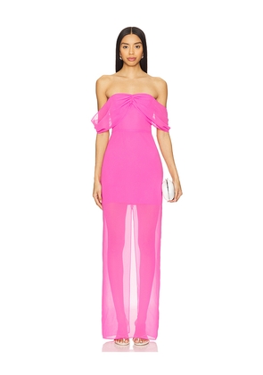 Amanda Uprichard Darien Maxi Dress in Pink. Size L. Also in M, S, XL, XS.