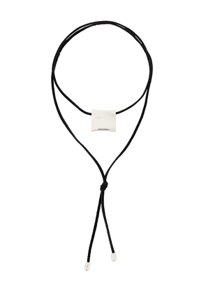 Eliou Tatum Wrap Necklace in Metallic Silver.