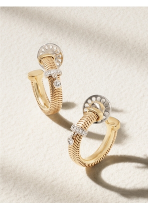 Nikos Koulis - Feelings 18-karat Yellow And White Gold Diamond Earrings - One size