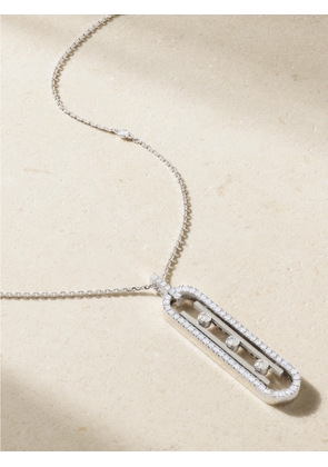 Messika - Move 10th 18-karat White Gold Diamond Necklace - Silver - One size